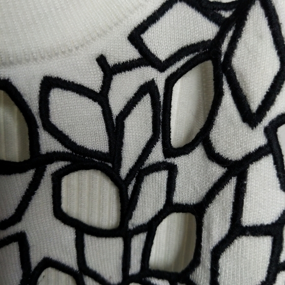 S WHBM Tank Top Tee Shirt Lace Black Blouse Knit L - Picture 4 of 7